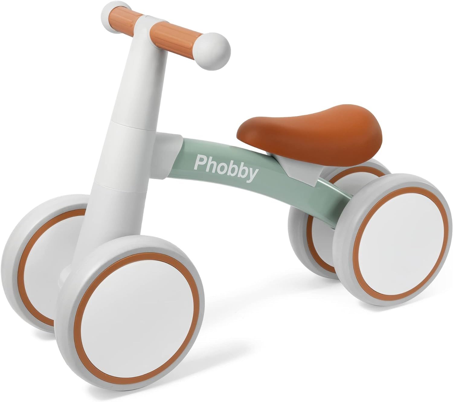 Phobby Baby Balance Bike, 4 Wheels Toddler Balance Bike Ride on Toys with Adjustable Seat, 12-36 ... | Amazon (US)