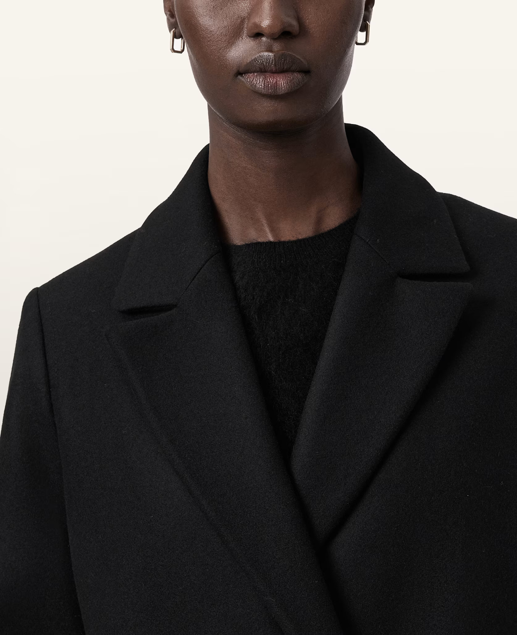 Nellie Double Breasted Coat Black | ALLSAINTS | AllSaints UK