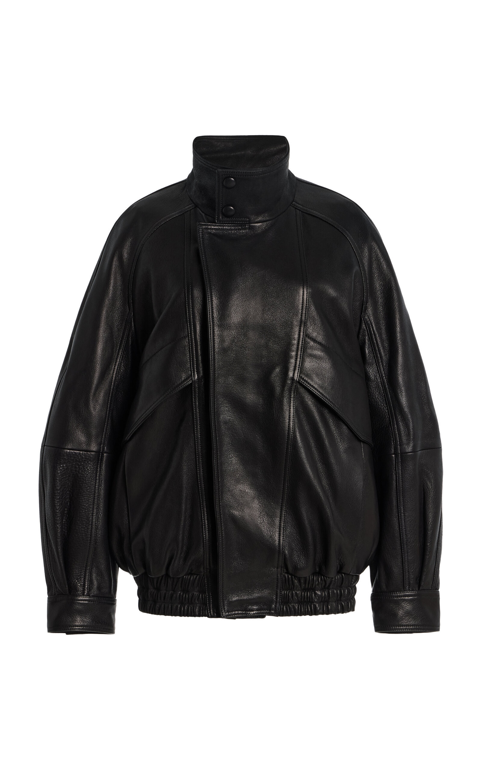 Nour Hammour - Ariste Leather Bomber Jacket - Black - L - Moda Operandi | Moda Operandi (Global)