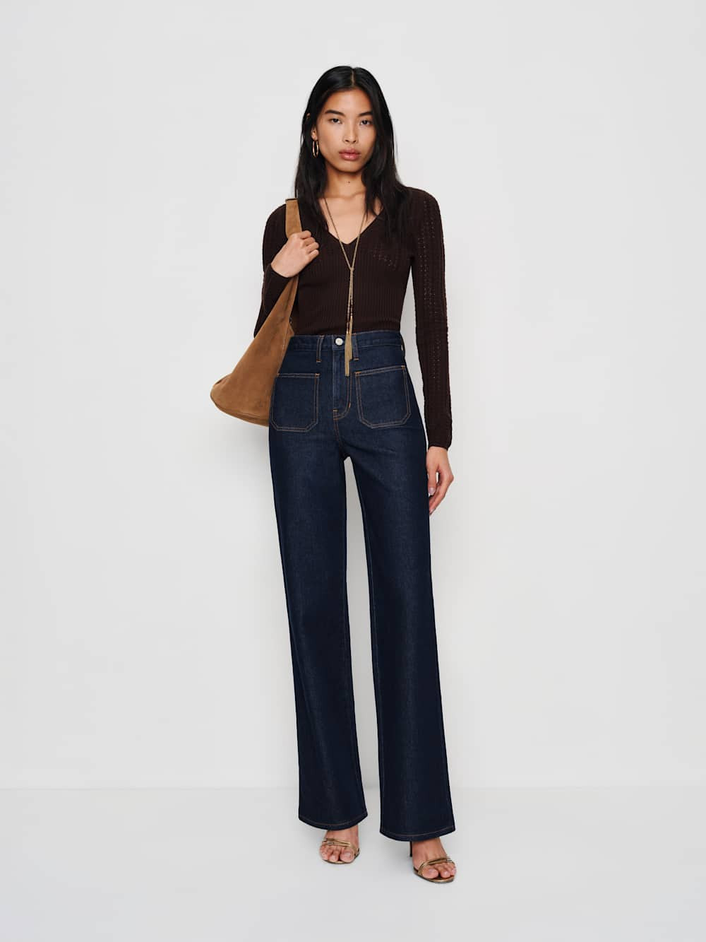 Alyssa Stretch High Rise Wide Leg Jeans | Reformation (Global)