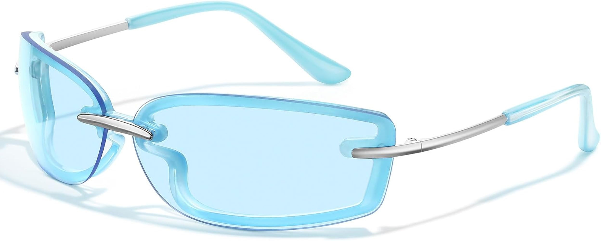 STORYCOAST Y2K Trendy Sunglasses for Women Fashion Colourful Dressing Style Square Frameless Sun ... | Amazon (US)