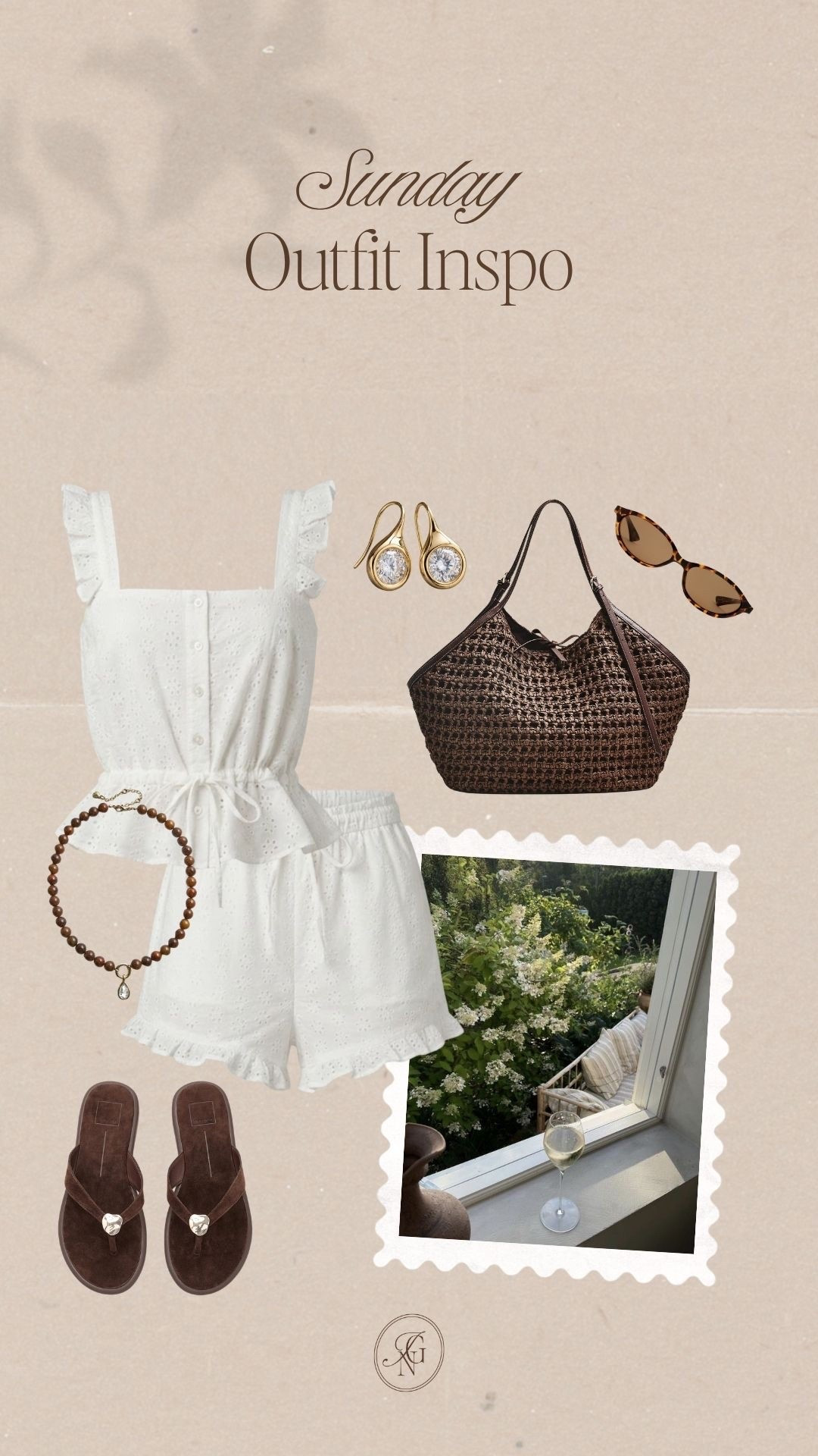 Easy outfit inspo for warm days. 🤎 This eyelet set is so cute for brunch, errands, vacation or a casual weekend. Add simple brown accessories and gold jewelry for an effortless, elevated look. ✨ #summeroutfit #outfitinspo #casualstyle #summerstyle #vacationoutfit #affordablefashion #neutralstyle #everydayoutfit #fashionfinds #revolve

#LTKootd