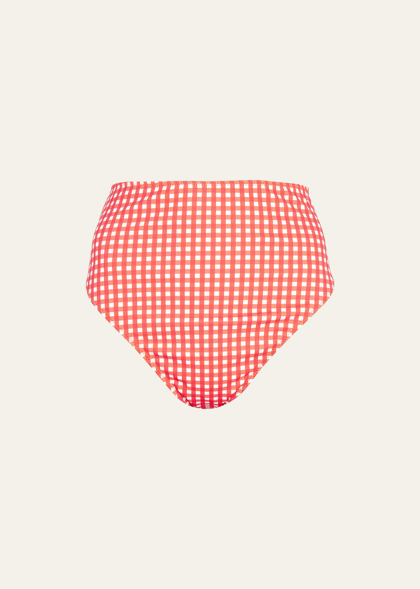 Caroline Constas Veda Gingham High-Waisted Bikini Bottoms | Bergdorf Goodman
