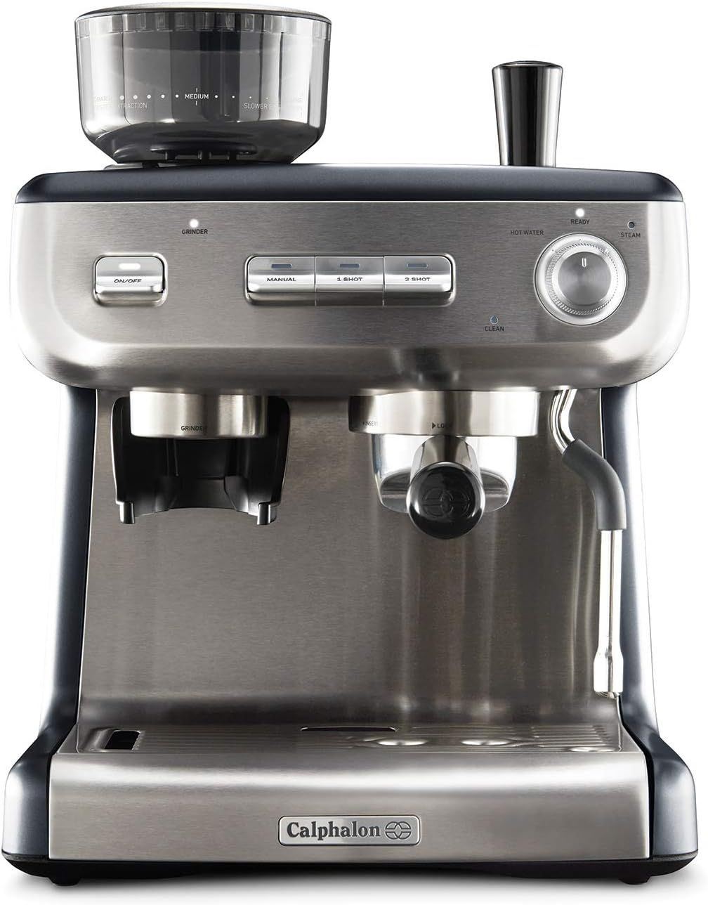 Calphalon Espresso Machine with Coffee Grinder, Tamper, Milk Frothing Pitcher, and Steam Wand, Te... | Amazon (US)