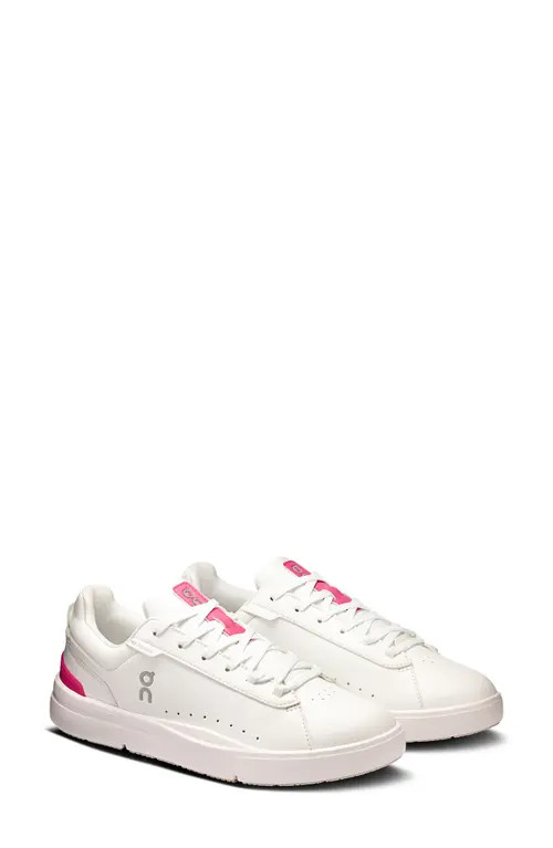 On THE ROGER Advantage Tennis Sneaker in White/Pink at Nordstrom, Size 8 | Nordstrom