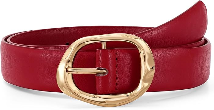 Cintur\u00f3n de cuero para mujer para jeans pantalones, cintur\u00f3n de cintura casual para dam... | Amazon (US)