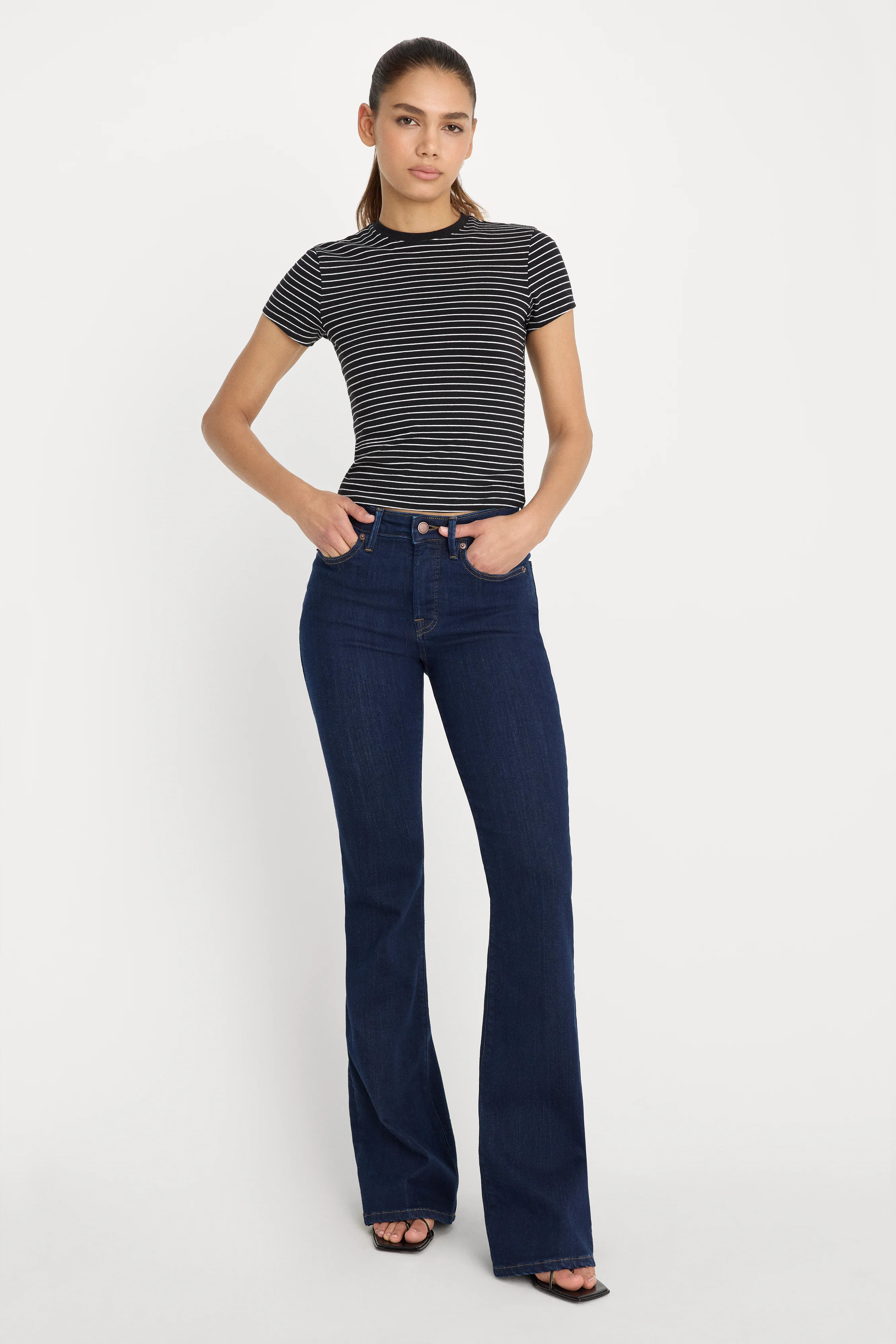 GOOD PETITE FLARE JEANS | INDIGO1153 - GOOD AMERICAN | Good American