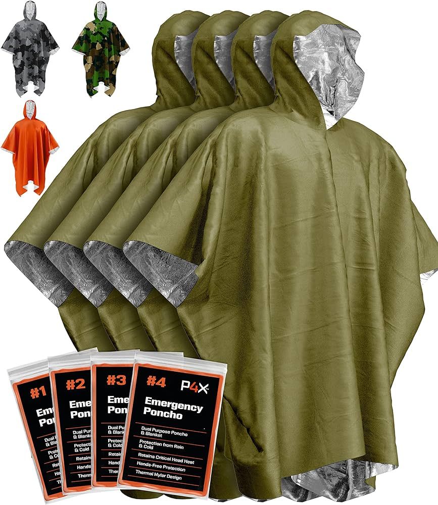 PREPARED4X Emergency Blanket with Mylar Blanket Liner - Survival Blankets for Car - Heavy Duty, W... | Amazon (US)