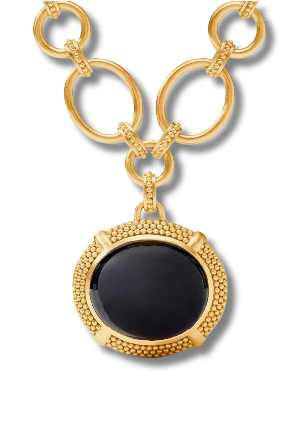 Cabochon Statement Necklace - Obsidian Black | Julie Vos | RESTOCK | The Willow Tree