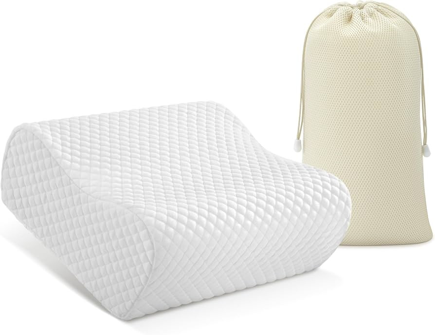 AM AEROMAX Travel Contour Memory Foam Pillow, Cervical Pillow for Neck Pain Relief, Neck Orthoped... | Amazon (US)
