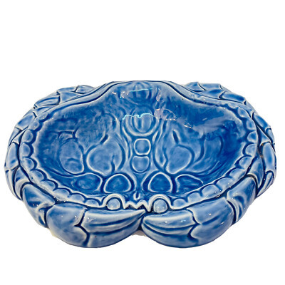 Bordallo Pinheiro Majolica Blue Crab Seafood Serving Bowl | eBay US