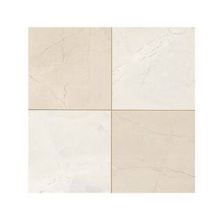 MSI Crema Chextile Square 17 in. x 17 in. Matte Beige Porcelain Checkerboard Floor and Wall Tile ... | The Home Depot
