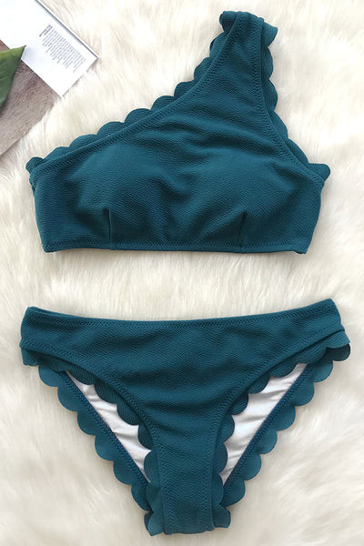 Rain Of Petals Solid Bikini Set | Cupshe