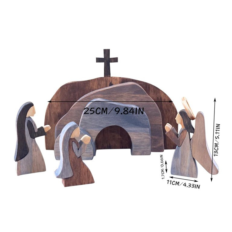 Resurrection Scene Easter  Resurrection Scene Wooden Decoration | Walmart (US)