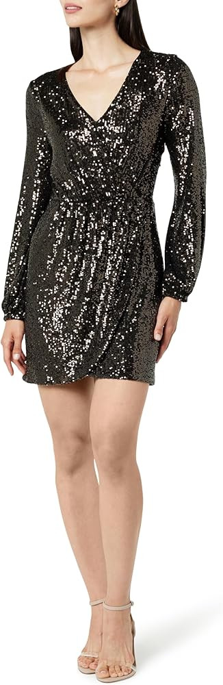 The Drop Women's Helena Sequin Wrap Dress | Amazon (US)
