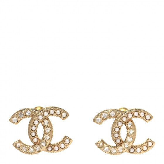 CHANEL

Crystal Pearl CC Earrings Gold | Fashionphile