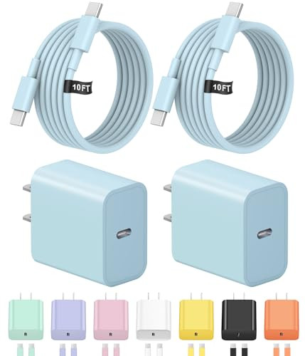 10FT iPhone 17 16 15 Charger Fast Charging USB C Charger Block | Amazon (US)