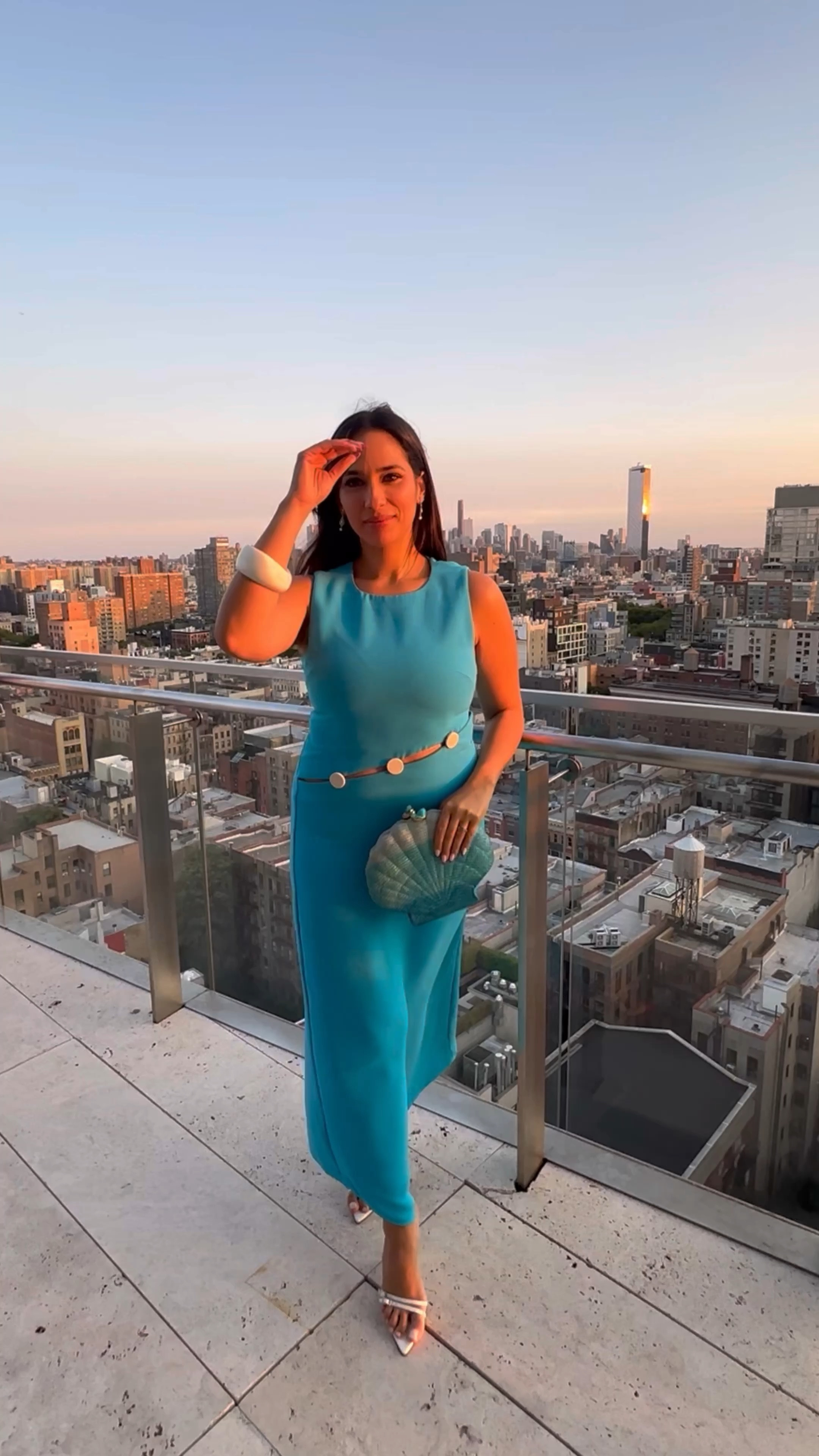 #NYFW Vogue club kickoff event look 🩵 
#LTKNYFW 

#LTKStyleTip #LTKParties