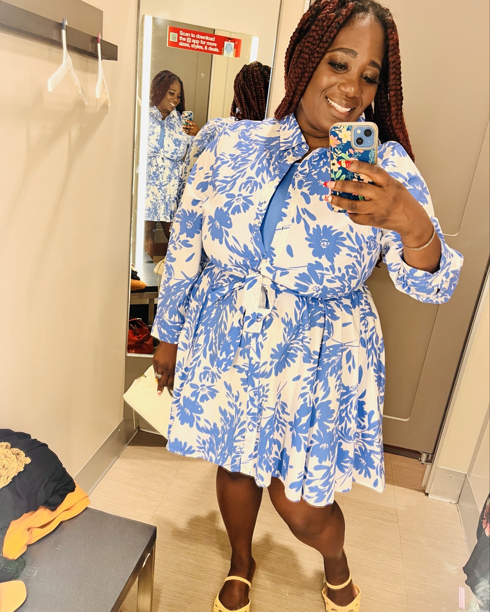 This blue flower collar shirt dress is more than a look—it’s your spring statement! She is here and she’s owning it!🩵🤍

I am wearing the size XXL in the dress and silk cami. My measurements are 5’5, 38J bra size and my regular dress size is 17/18 or 1X🩵

#LTKMidsize #LTKPlusSize #LTKFindsUnder50