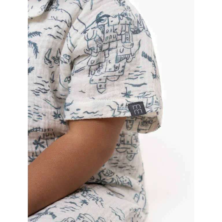 Modern Moments by Gerber Baby Boy Shirt and Short Outfit Set, Sizes 0/3 Months - 24 Months | Walmart (US)