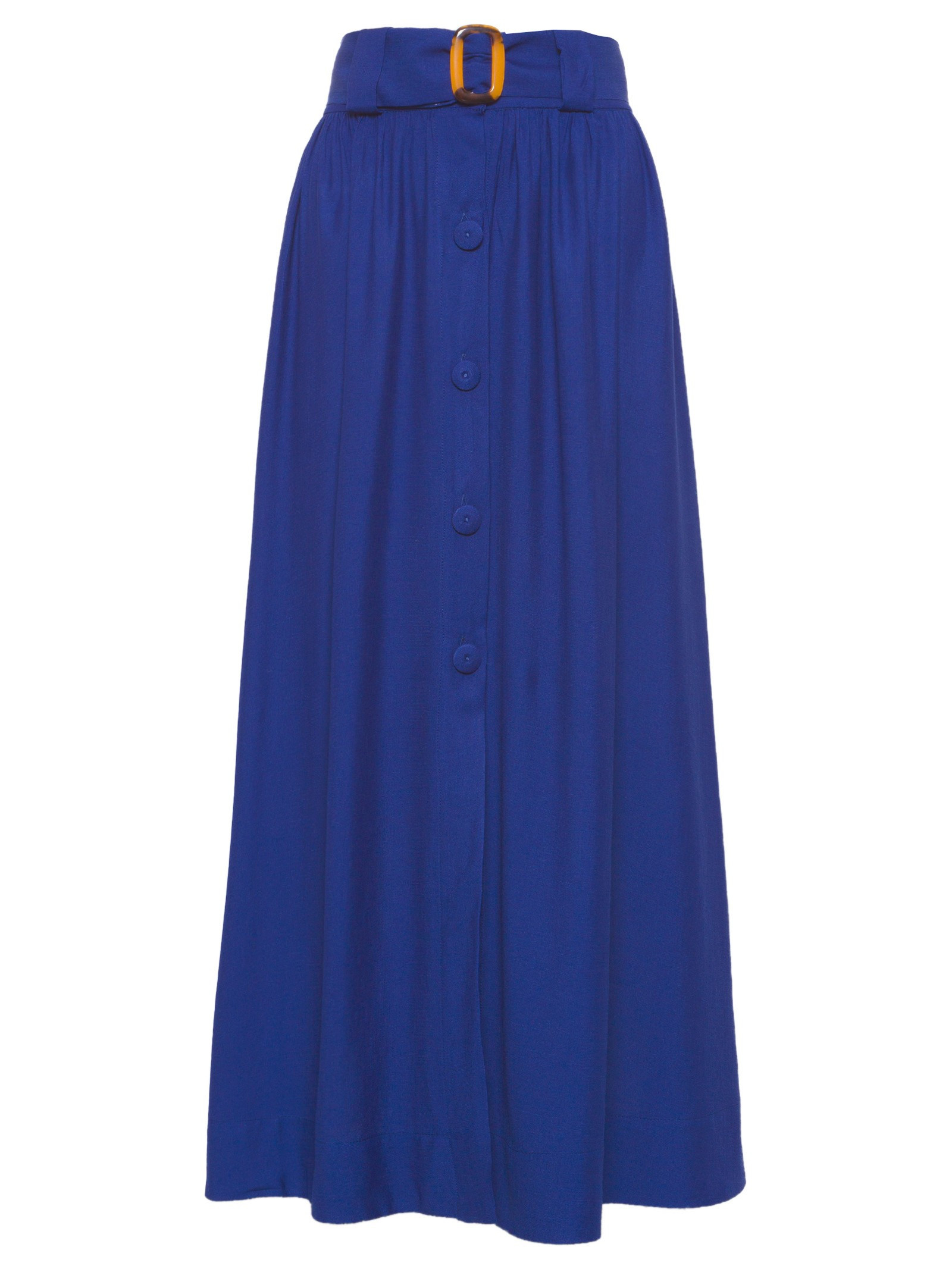 SAIA MIDI BOTÕES - AZUL | Shop2gether BR