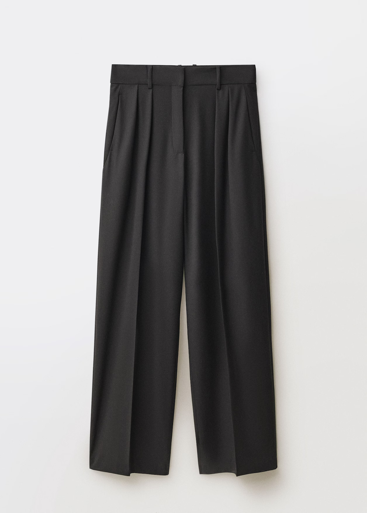 Wideleg wool-blend suit trousers - Women | MANGO United Kingdom | MANGO (UK)