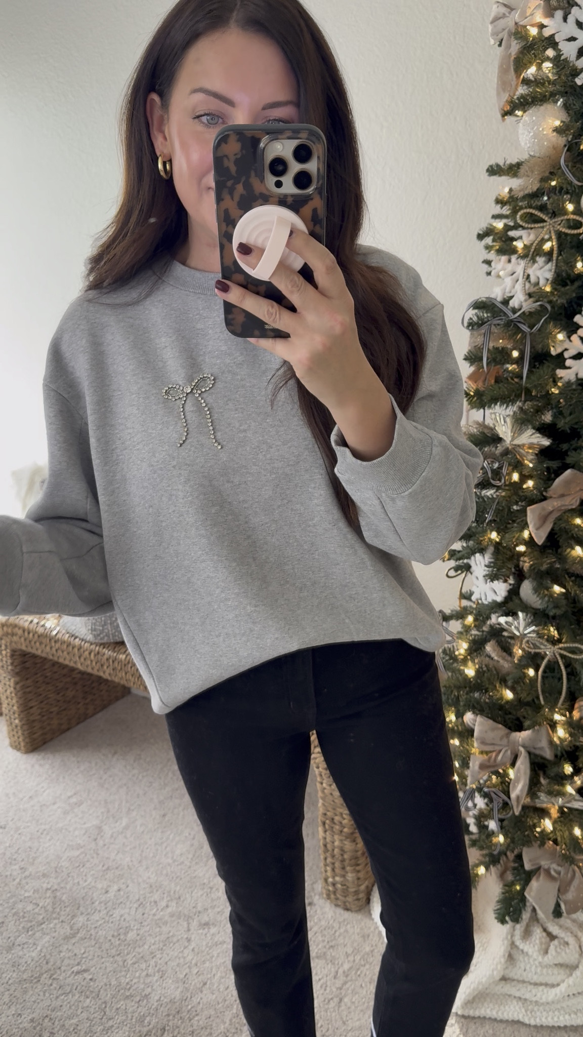 Cute little rhinestone pullover😍😍 wearing a large for an oversized fit 

#LTKFindsUnder50 #LTKHoliday #LTKSeasonal