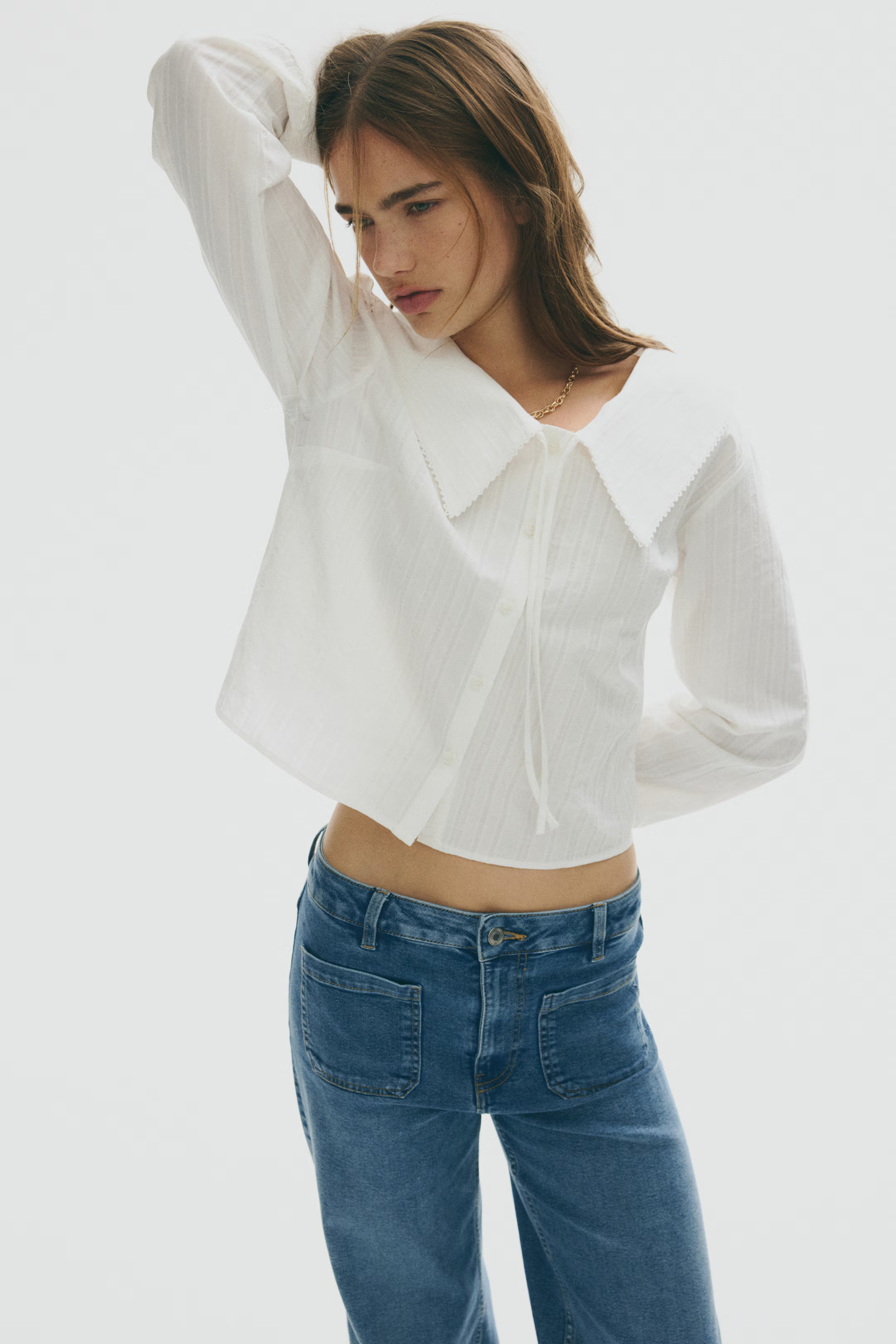 Blouse with Peter Pan Collar | H&M (US + CA)