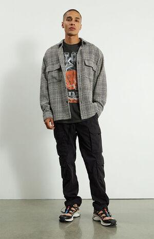 PacSun Black Nylon Loose Cargo Pants | PacSun