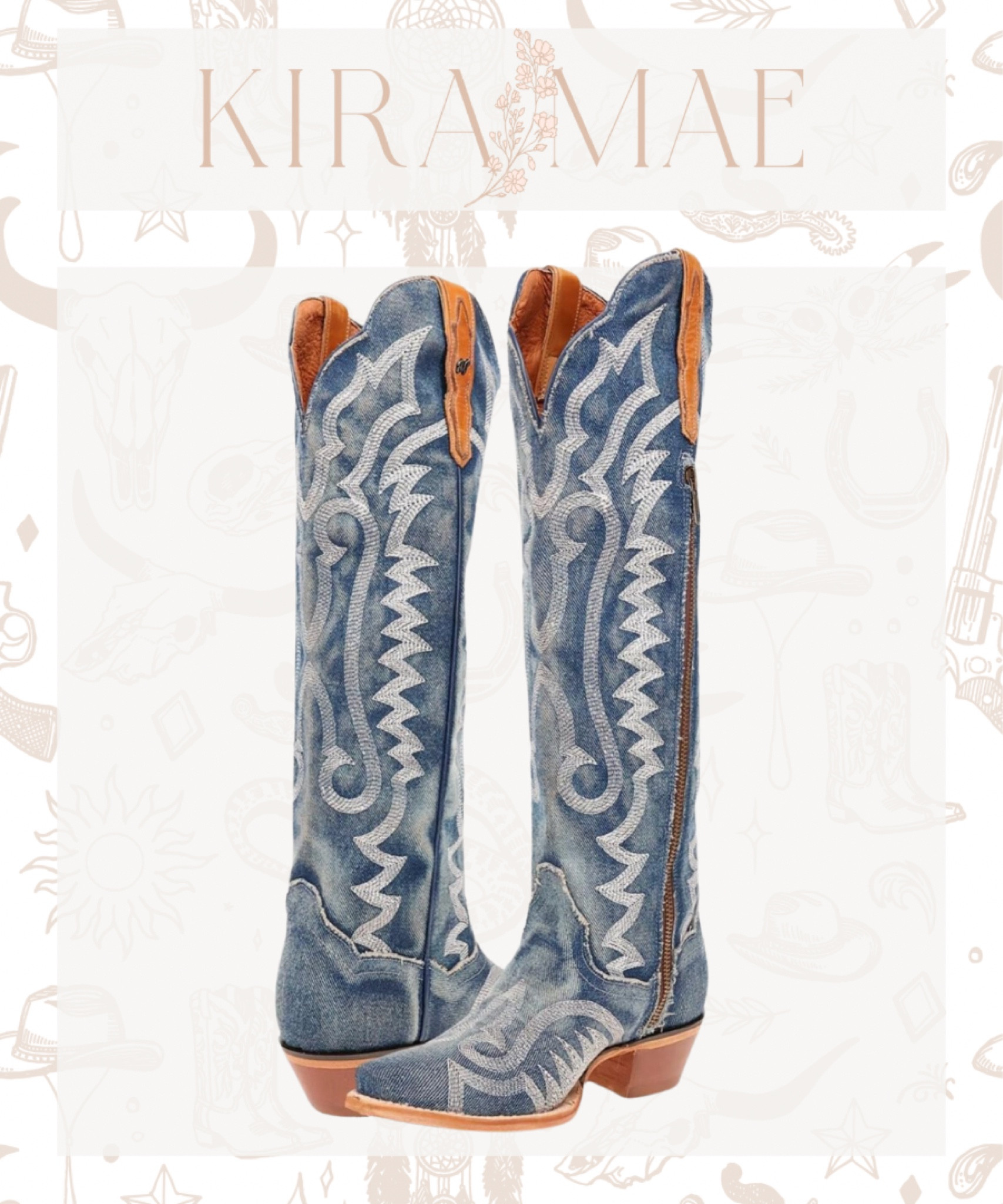 new cowboy boots on the roster hehe if you buy directly from dan post, use code: KIRA15 (i can’t link that retailer on here) love the denim look! 

#LTKshoecrush #LTKFestival #LTKstyletip