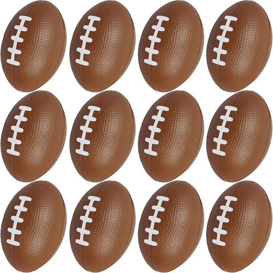 Mini Foam Footballs 12 Pcs Pack | 3.25” Inch Party Favor Balls for Kids | Mini Football Stress ... | Amazon (US)