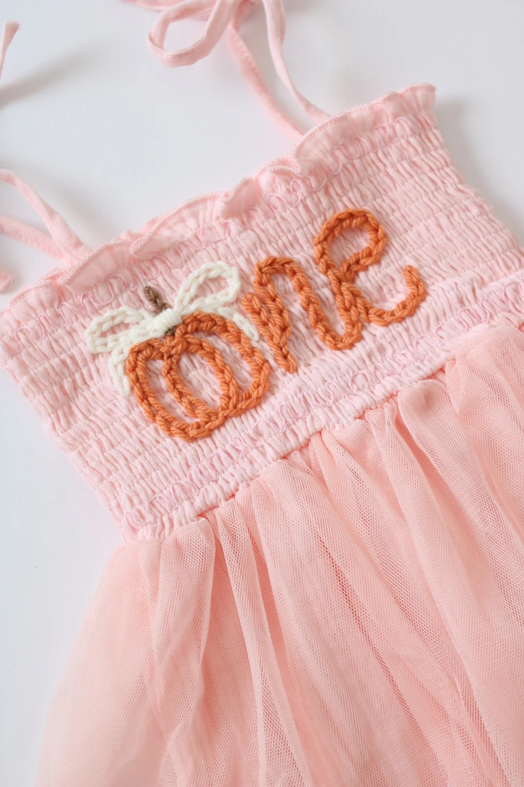 One Romper First Birthday Outfit First Birthday Romper Hand-embroidered One Romper With Pumpkin -... | Etsy (US)