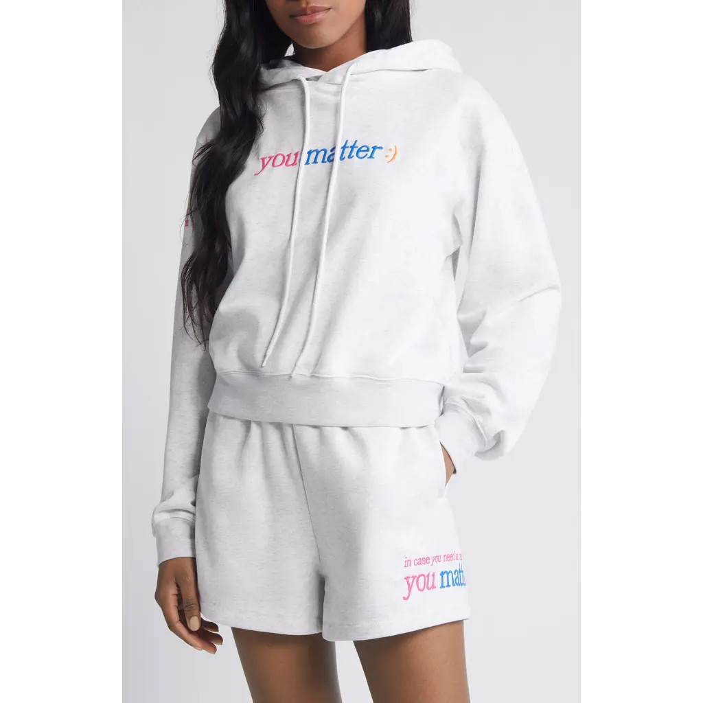 THE MAYFAIR GROUP You Matter Hoodie in Ash Grey at Nordstrom, Size X-Small | Nordstrom