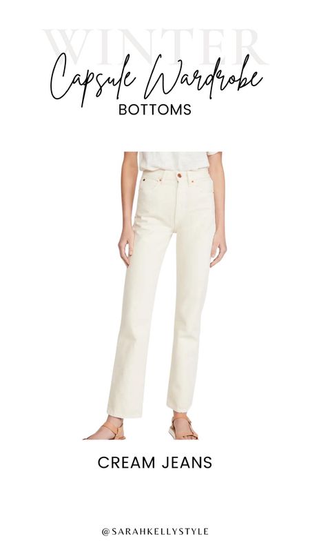 Winter capsule wardrobe, cream straight jeans, Sarah Kelly style 

#LTKstyletip #LTKSeasonal #LTKHoliday
