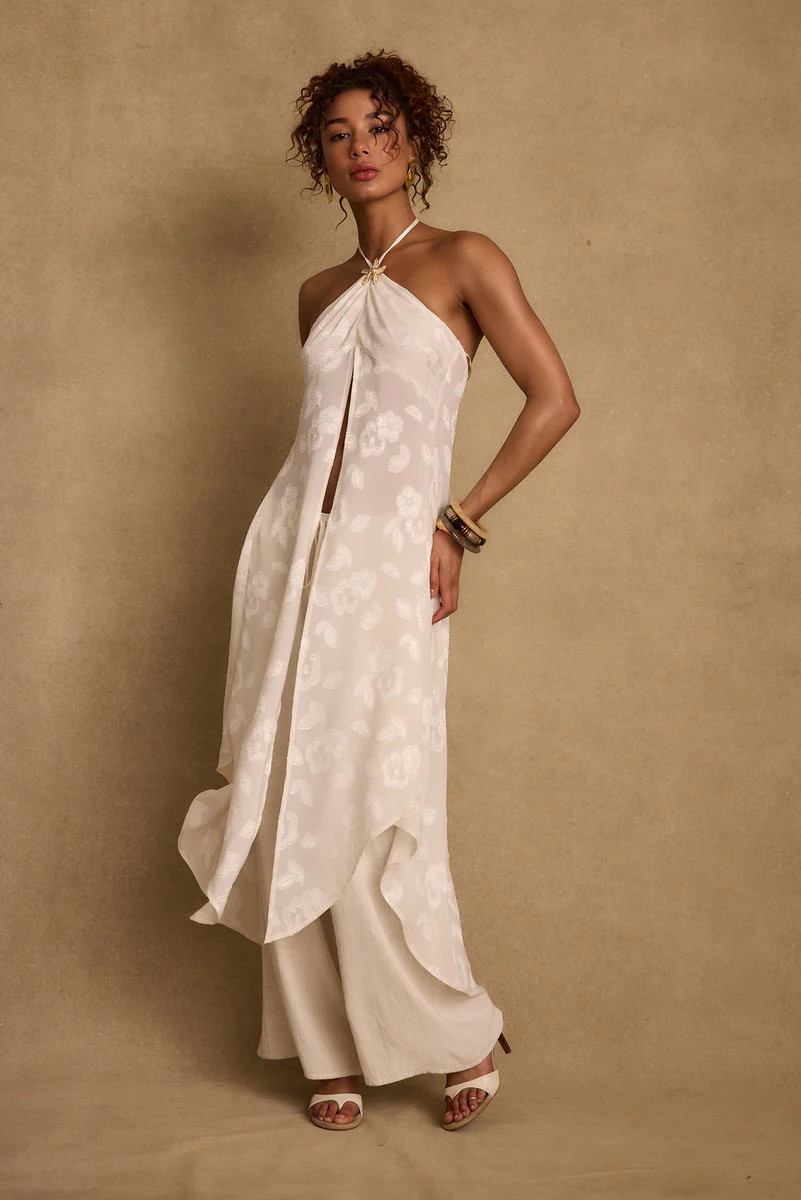 Bruma Ivory Flyaway Top | 12th Tribe