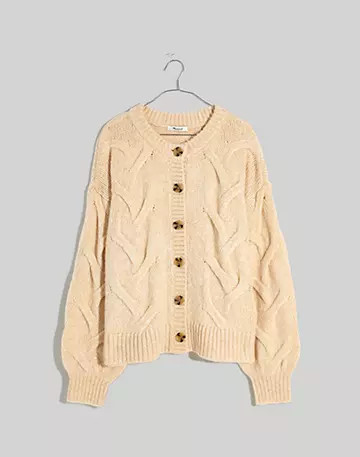 Plus Cable Ashmont Cardigan Sweater | Madewell