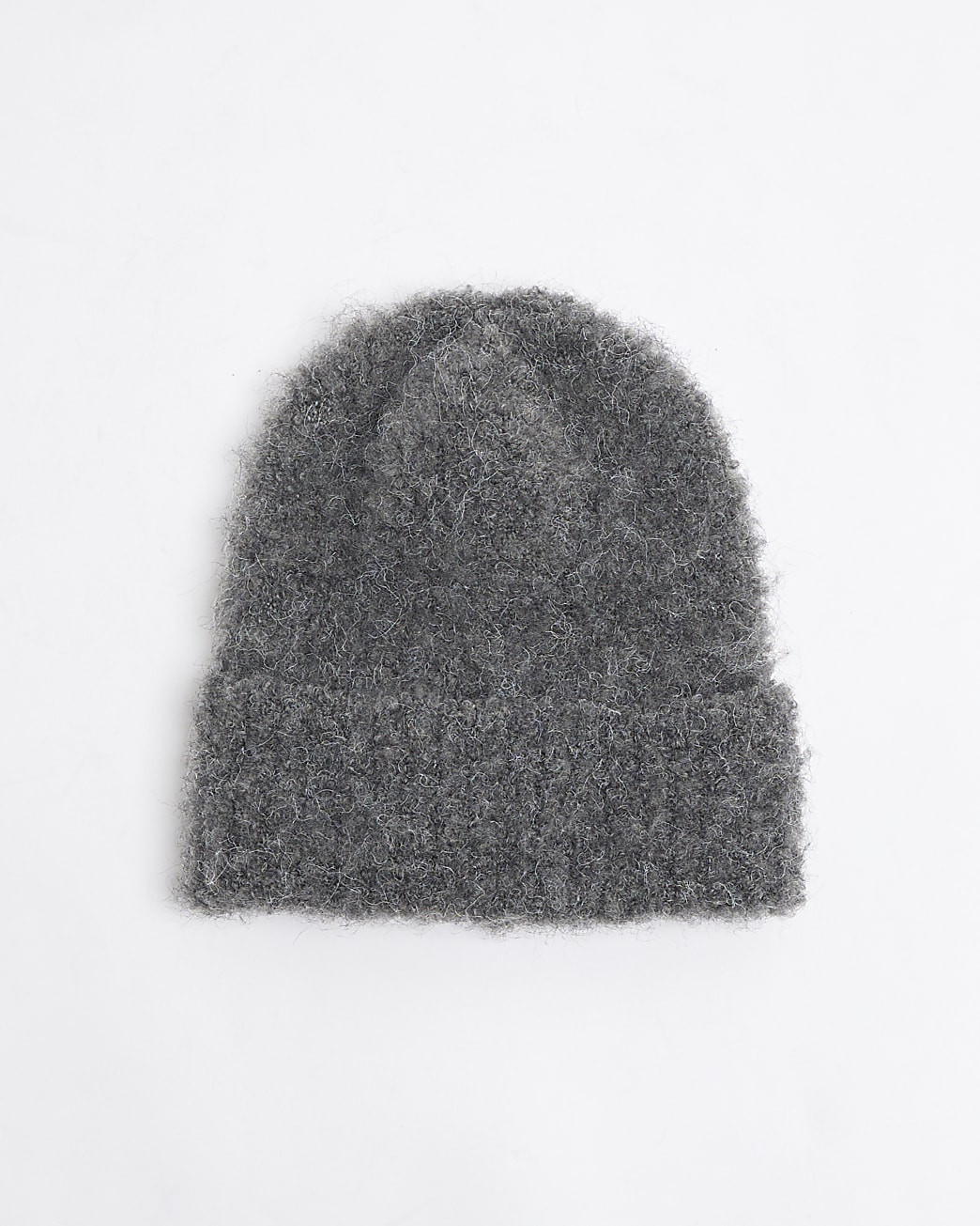 Grey Fluffy Beanie Hat | River Island UK & IE