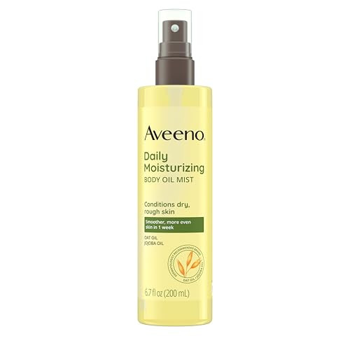 Aveeno Daily Moisturizing Body Oil Mist with Oat Oil and Jojoba Oil for Rough, Dry, Sensitive Skin, Nourishing Body Spray for Smoother, More Even Skin, Paraben- & Silicone-Free, 6.7 fl. oz | Amazon (US)