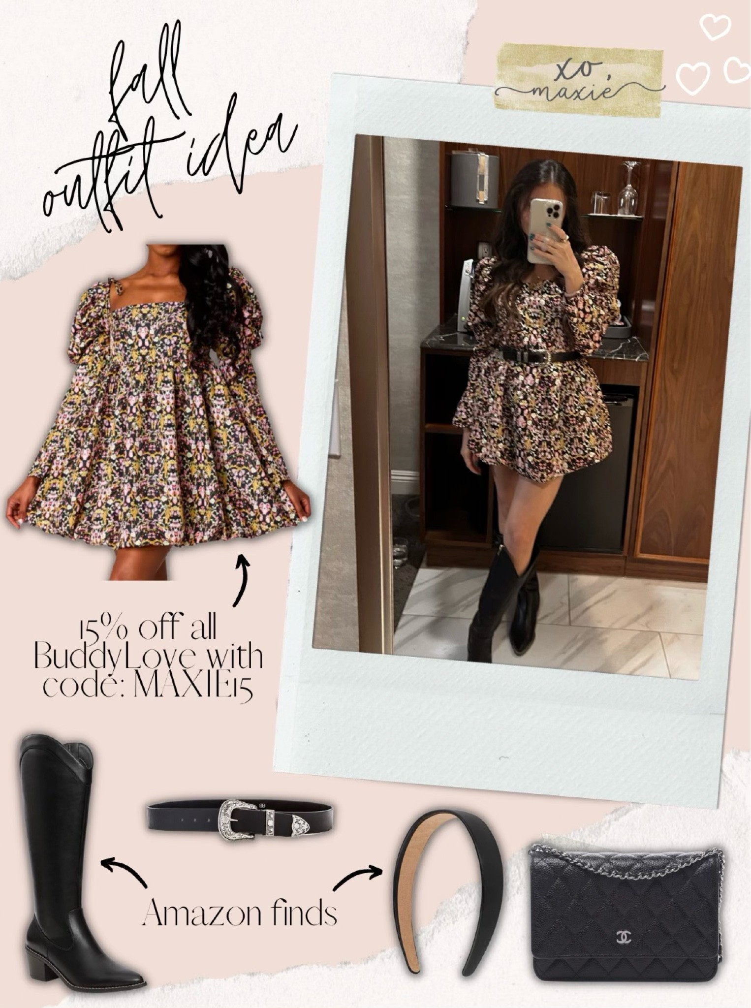 Get 15% off all BuddyLove with code MAXIE15!

BuddyLove sale, floral dress, puffy sleeves dress, western boots outfit, thanksgiving outfit ideas, fall outfit ideas, winery outfit ideas fall, fall trends 2022

#LTKsalealert #LTKSeasonal #LTKstyletip