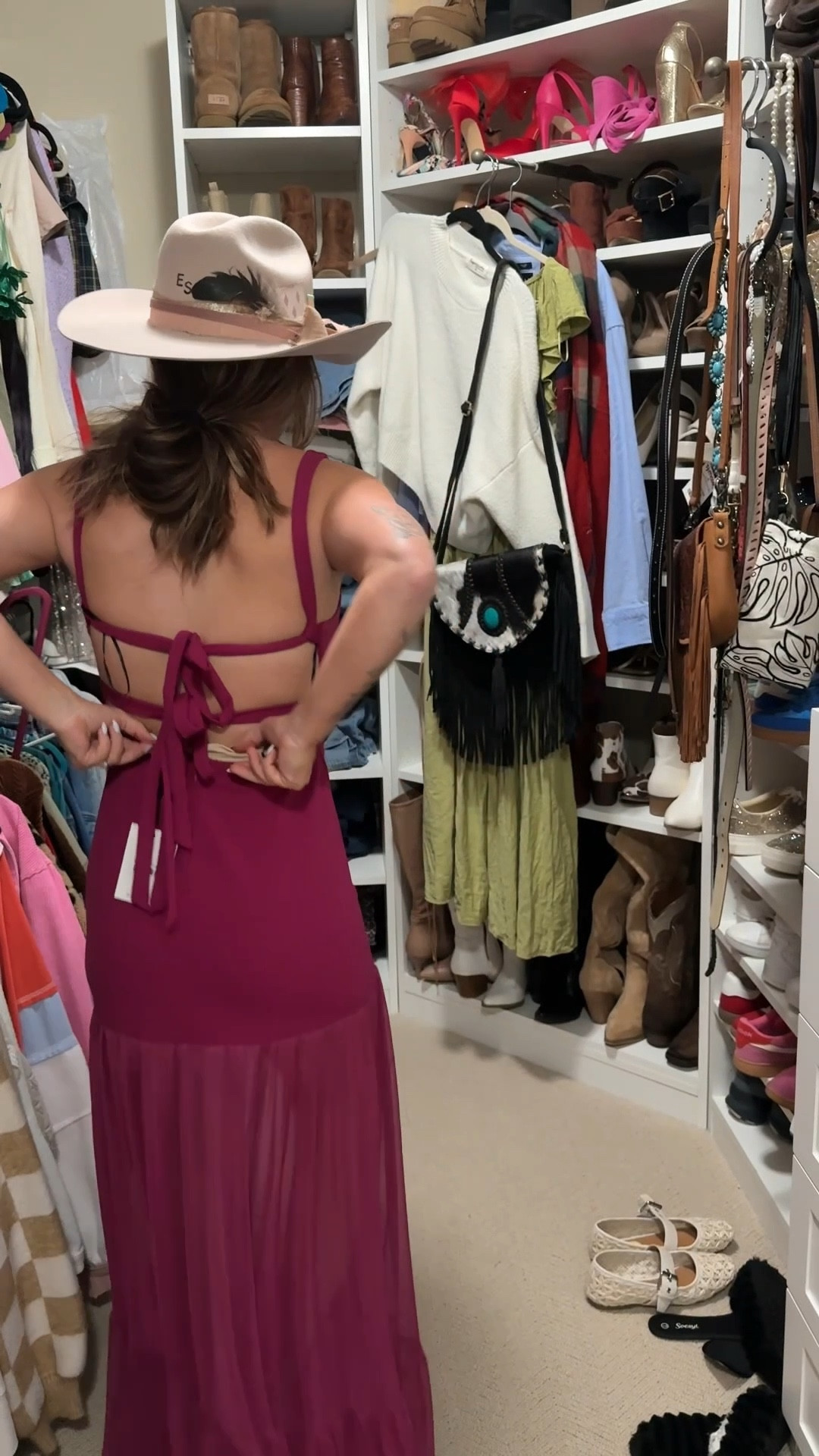 I love this dress and combo for a western rehearsal dinner. I also tagged a few other dresses that would work with a cowgirl hat. Wearing a small. 

#LTKootd #LTKWedding