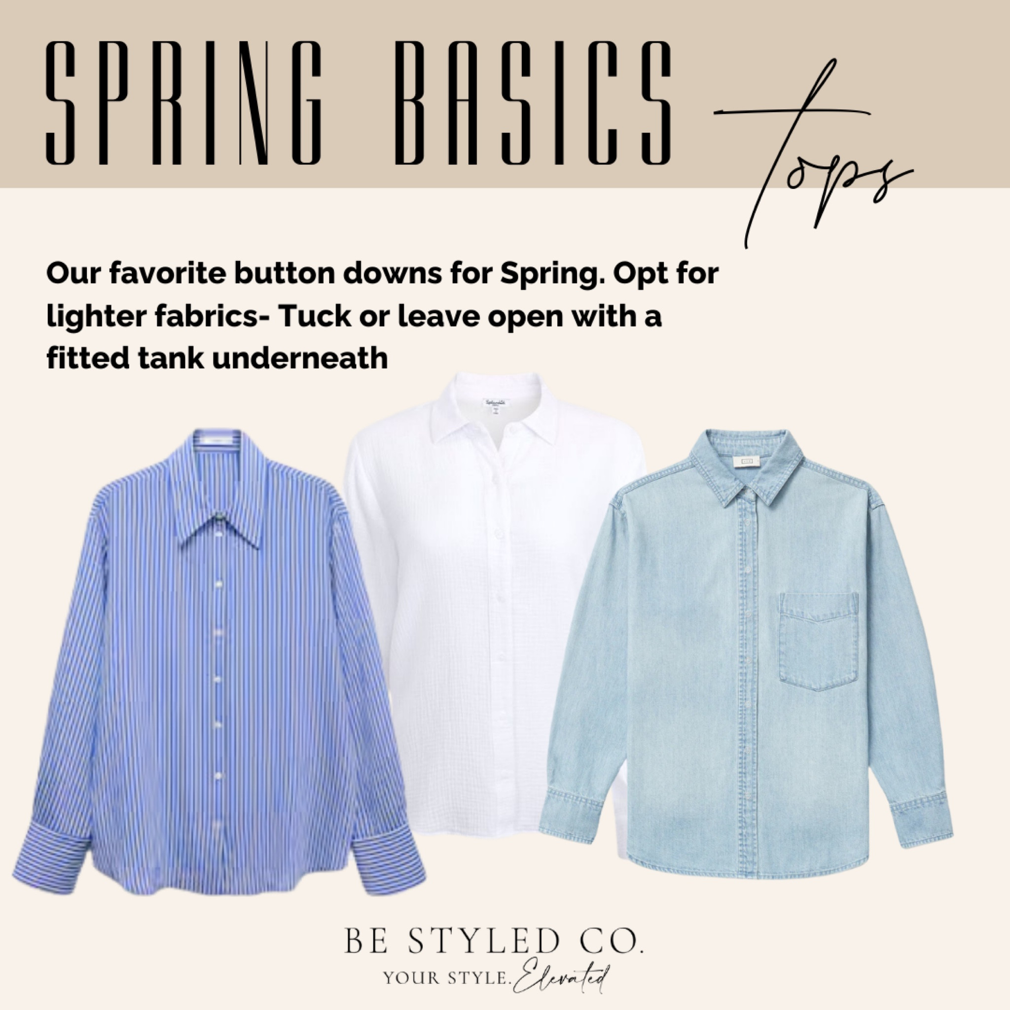 The best button downs and tops for spring - spring tops - spring basics 

#LTKStyleTip #LTKOver40 #LTKMostLoved