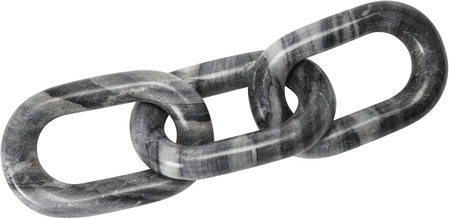 Creative Co-Op Decorative Marble Chain, Variegated Grey Tones | Amazon (US)