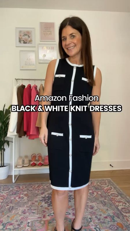 Black and white knit dresses 

#LTKstyletip #LTKfindsunder50
