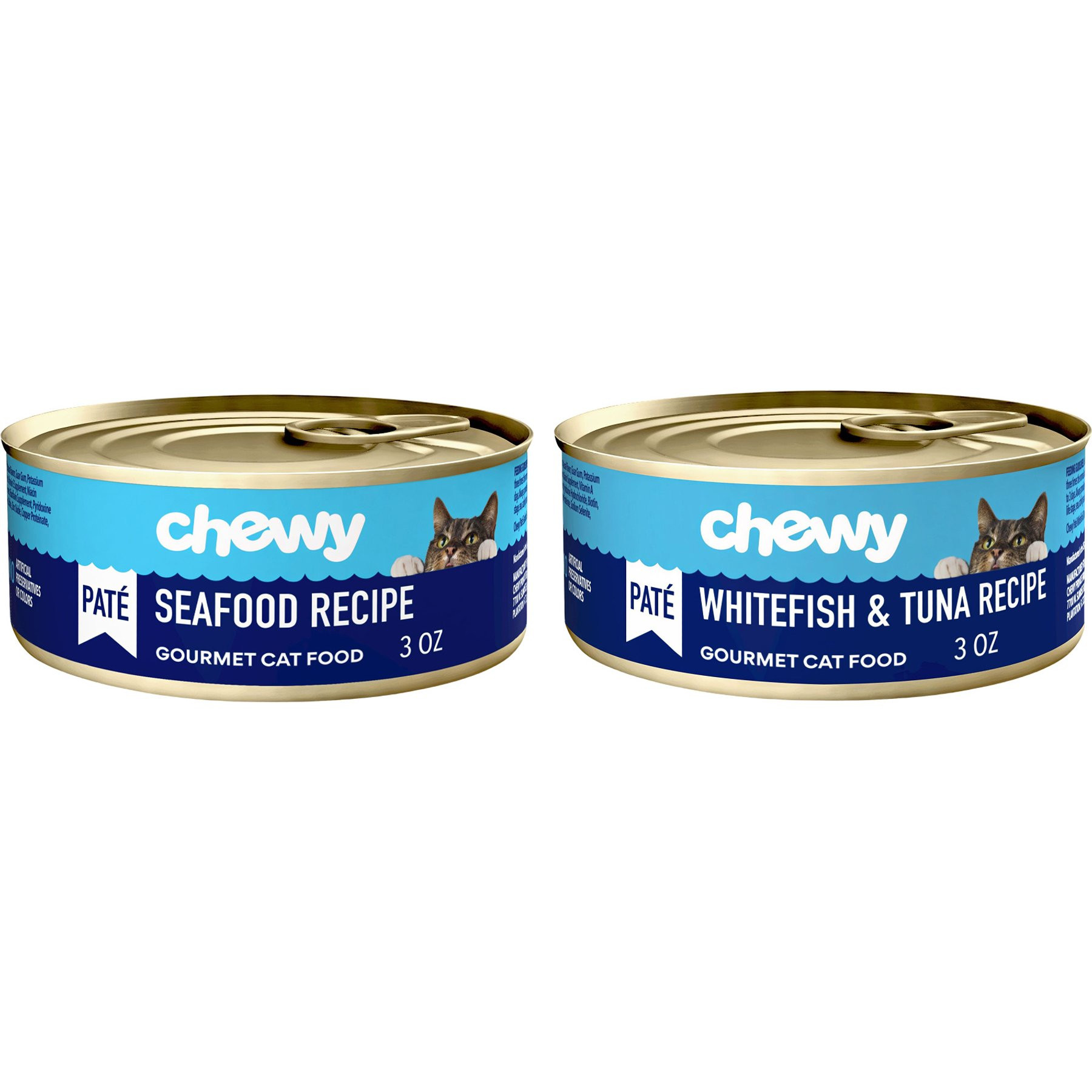 Variety Pack - Chewy Made Pate Canned Cat Food, Whitefish & Tuna + Seafood Flavors (FORMERLY TINY TIGER) | Chewy