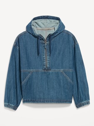 Denim Popover Hooded Jacket | Old Navy (US)