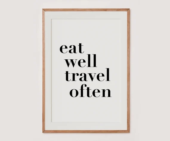 Eat Well Travel Often Quote Print Burnt Orange Prints Boho | Etsy | Etsy (US)