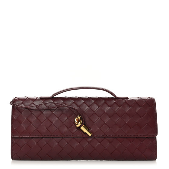 Nappa Intrecciato Long Andiamo Top Handle Clutch Barolo | FASHIONPHILE (US)