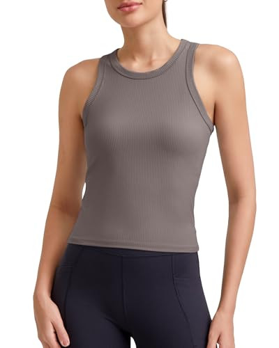 G4Free Workout Tank Tops for Women Slim Fitted Racerback Ribbed Athletic Gym Yoga Tanks Summer Ca... | Amazon (US)