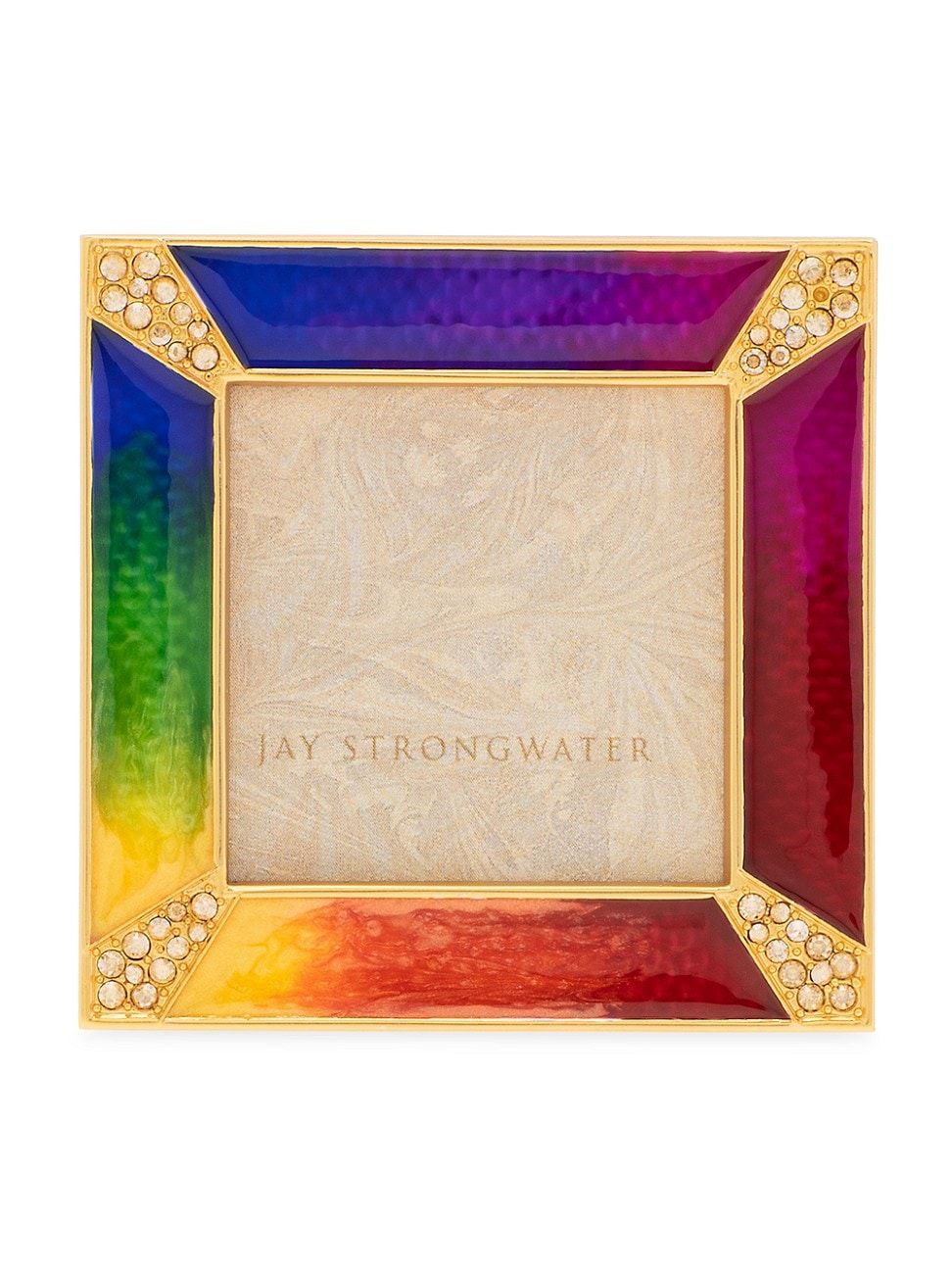 Pop Life Leland Pavé 14K Goldplated, Swarovski Crystal & Enamel Corner Square Frame | Saks Fifth Avenue