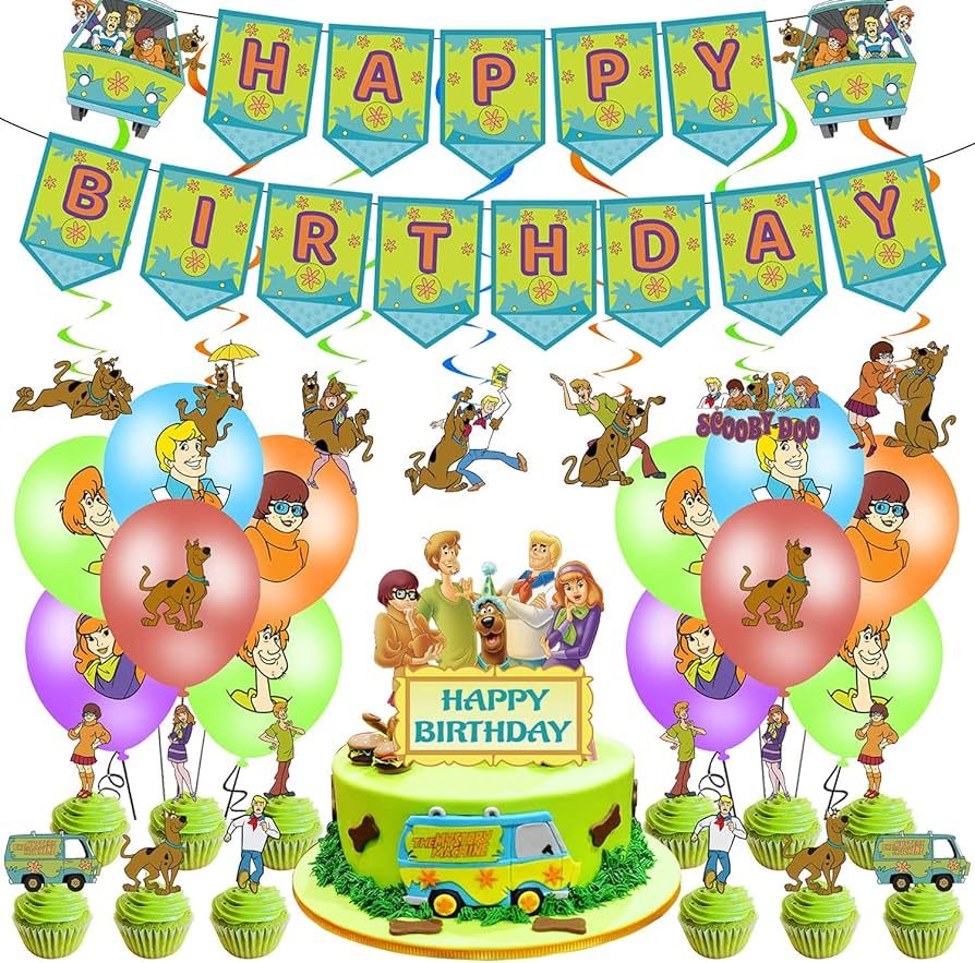 TOYOYO Birthday Party Supplies, Party Decorations Including Birthday Banner, Hanging Swirls, Late... | Amazon (US)